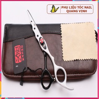 Bộ kéo cắt tóc Kasho HA 03 đen trắng (kéo tay phải)