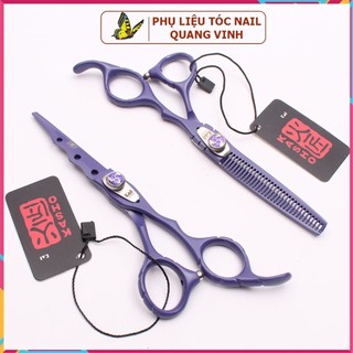 Bộ kéo cắt tóc Kasho HA 03 tím 6in (kéo tay phải)