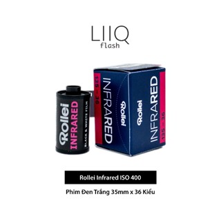Phim Rollei Infrared ISO 400, Đen Trắng B&W, 135/35mm x 36 Kiểu, In Date Cho Máy Ảnh Chụp Film - LIIQ Flash