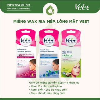 Miếng wax ria mép, lông mặt Veet & Velvet
