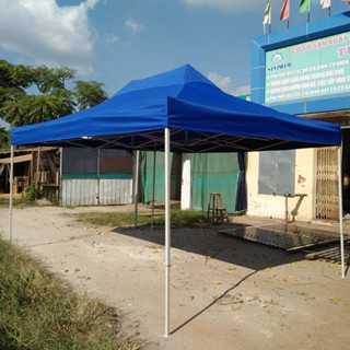 Nhà bạt di động 3mx4.5m bạt XANH TÍM THAN, lều bạt bán hàng đa năng sản xuất tại Việt Nam