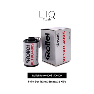Phim Rollei Retro 400S ISO 400, Đen Trắng B&W, 135/35mm x 36 Kiểu, In Date Cho Máy Chụp Ảnh Film - LIIQ Flash