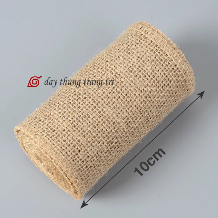 Cuộn ruy băng vải bố, 3cm, dài 5m, ruy băng vải đay, sỉ vải đay, handmade, decor. trang trí tiệc tùn