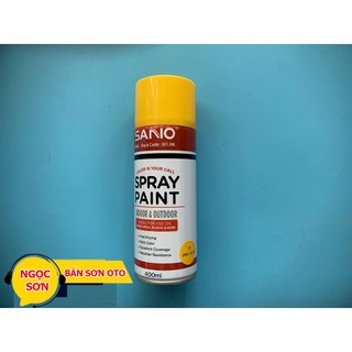 Sơn xịt màu vàng chanh Sanvo chất bóng đẹp sơn ô tô