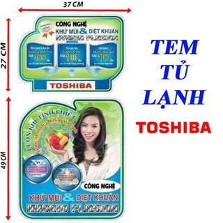 Miếng dán tủ lạnh TOSHIBA, tem tủ lạnh, tem dán tủ lạnh, tem trang trí tủ lạnh dùng cho tủ lạnh TOSHIBA mẫu 1