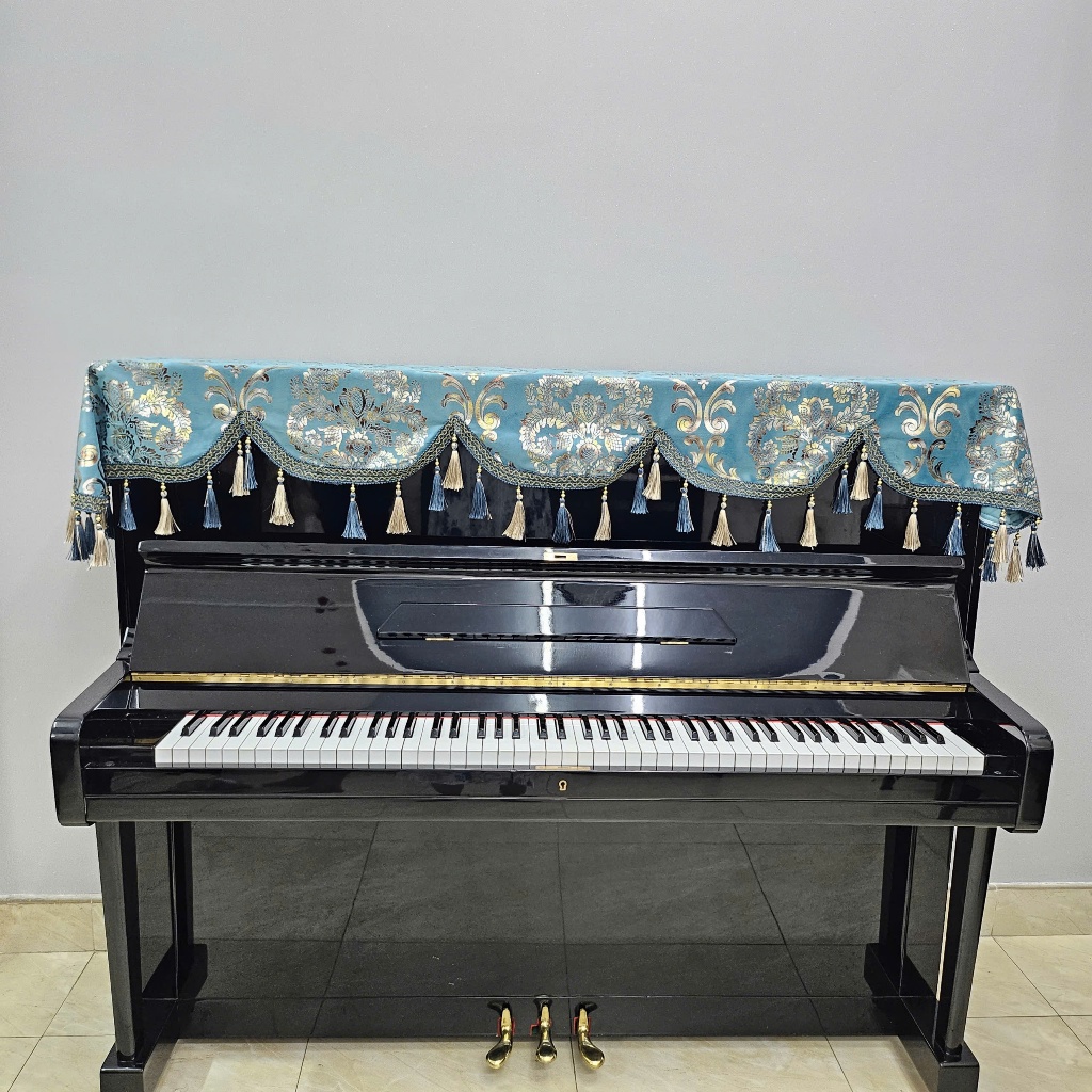 Khăn phủ đàn Piano màu xanh