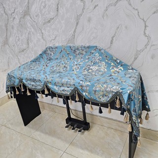 Khăn phủ đàn Piano màu xanh