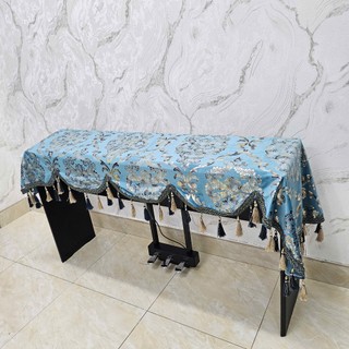 Khăn phủ đàn Piano màu xanh