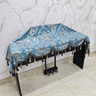 Khăn phủ đàn Piano màu xanh