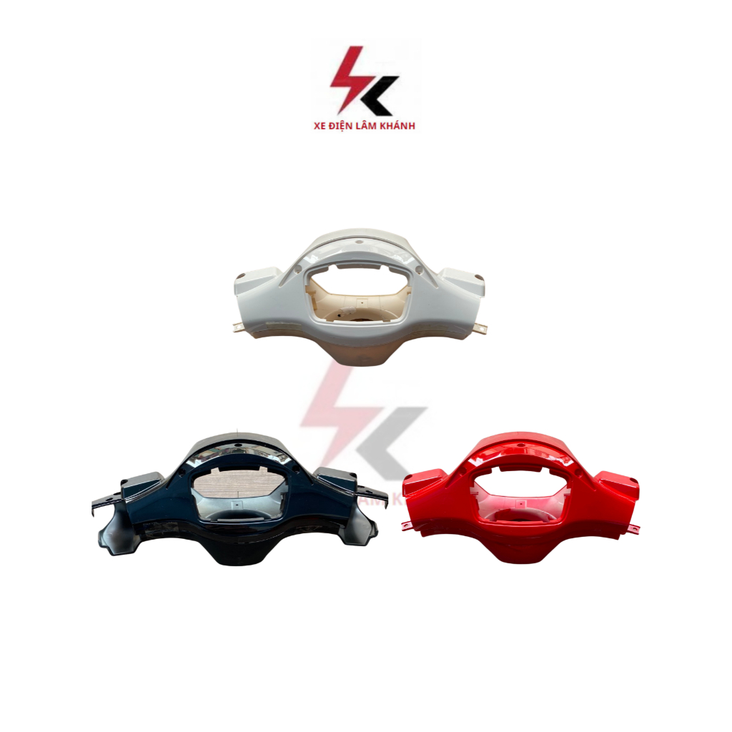 Ốp Đầu Xe Điện Vespa Đèn Pha Vuông, Đầu Đèn Xe Điện Vespa Đèn Pha Bầu Dục - Một Bộ Trên Dưới- Lâm Kh