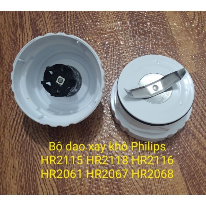 Phụ kiện máy xay sinh tố philips chính hãng- Bô dao xay khô philips HR2115 HR2118 HR2116 HR2061 HR20