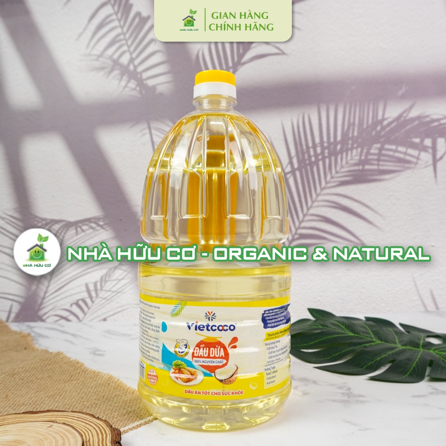 2 lít - Dầu ăn Vietcoco - Dầu dừa nguyên chất tinh luyện Vietcoco -  Nhà hữu cơ