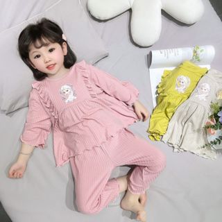 Đồ bộ bé gái bé trai bộ đồ ngủ dài tay elsa quần dài quần áo trẻ em hàng thu đông chất đẹp cotton 100% cao cấp