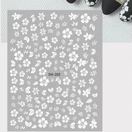 stcker hoa trắng dh205