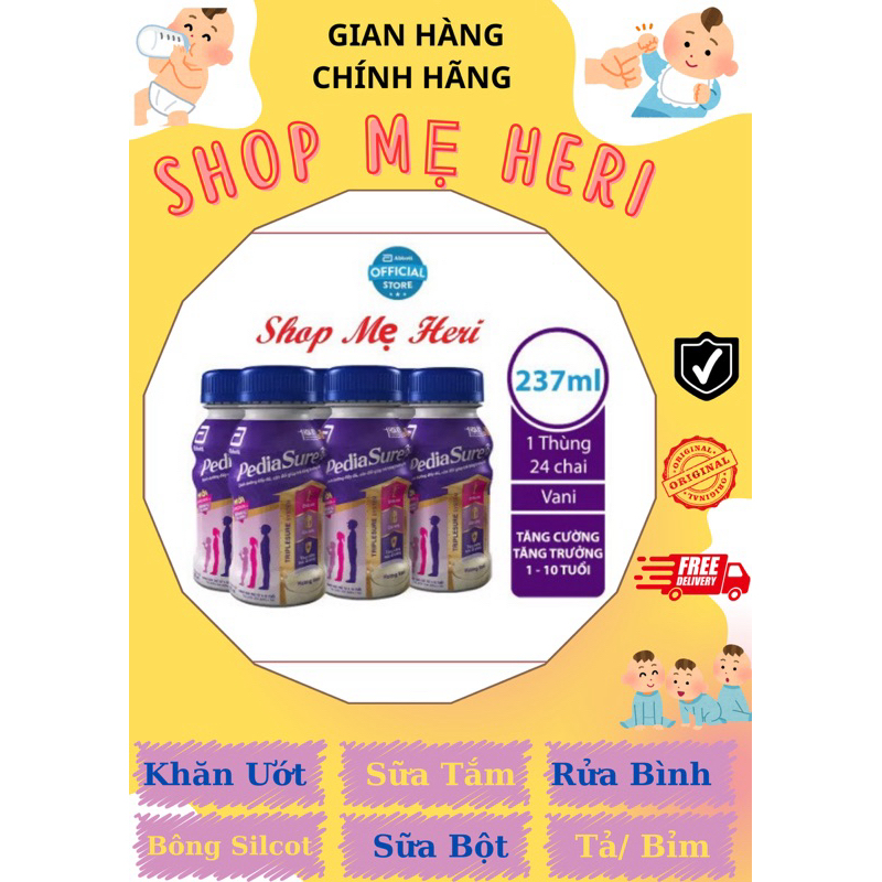 Thùng 24 Sữa nước PediaSure 237ml/chai hương vani