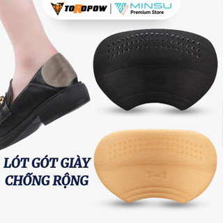 Miếng Dán lót gót giày 5D MINSU M5518 Vải Lycra Êm Chân, 57 Điểm Silicon Chống Trượt, Chống Tuột, Bảo Vệ Gót Chân
