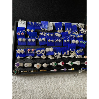 TC1 Tổng hợp Outlet bông tai nụ/khoen/tòn ten hàng Bạc thật Thiên Cát