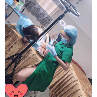 Áo blue dùng trong spa, thẩm mỹ viện