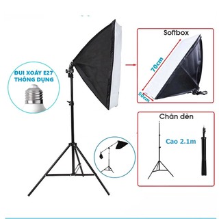  Đèn Studio Chụp ảnh Quay phim Livestream Chuyên Nghiệp Cao 2m1 Softbox 50x70cm - HOLOCOM 