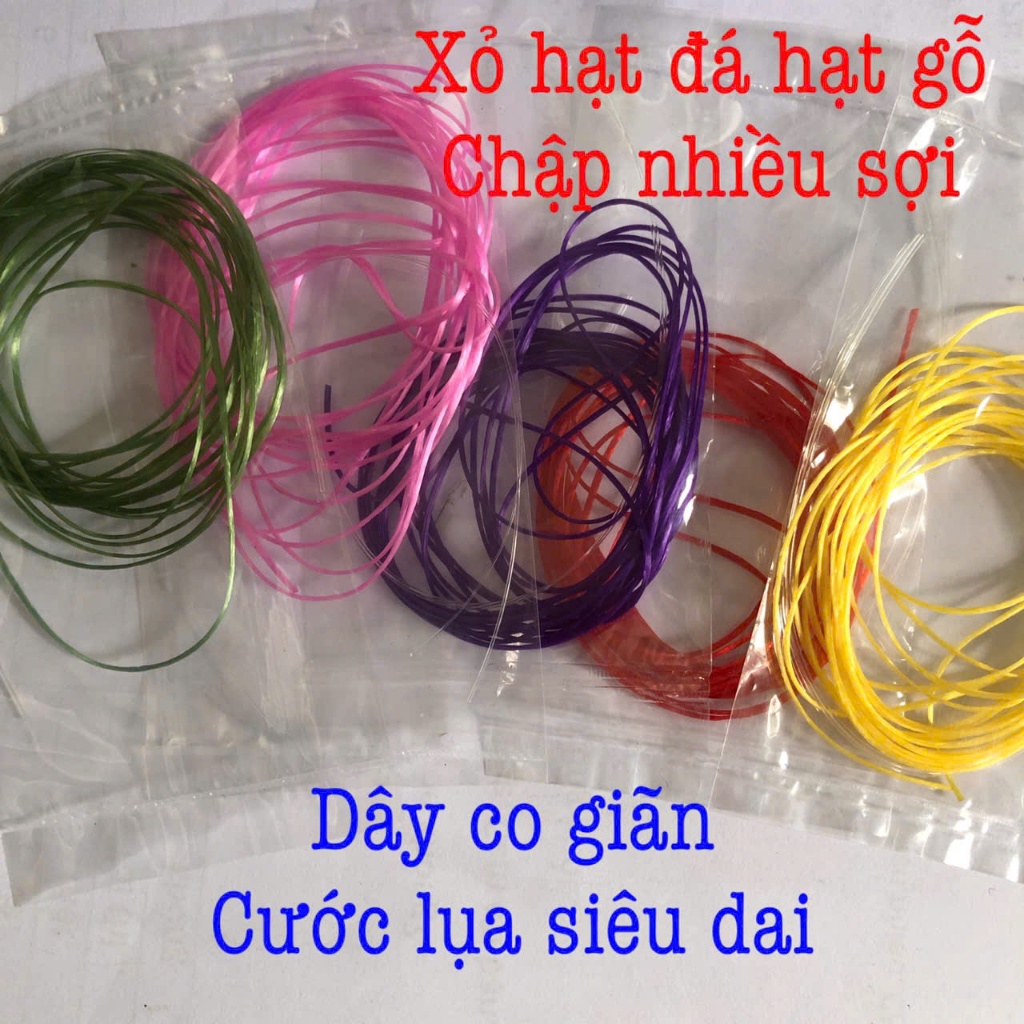 🌺 Cước tơ lụa Dây Siêu Dai chun co giãn xỏ hạt đá phong thủy cườm hạt gỗ