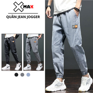 Quần jean jogger nam co giãn 4 chiều bo gấu phá cách Quần bò nam cạp chun Hottrend Xmax B050