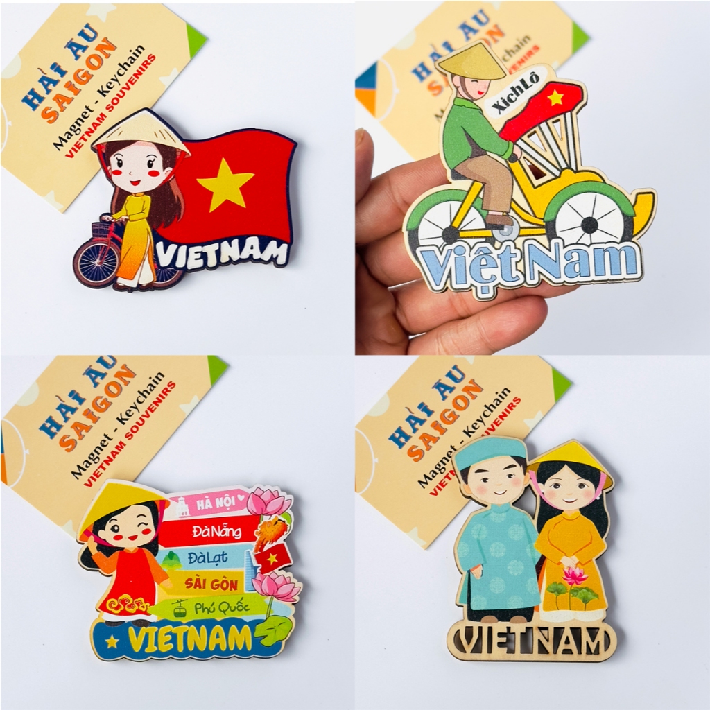 Nam Châm Tủ Lạnh, Magnet Handmade, Quà Tặng Lưu Niệm Việt Nam, Hít Tủ Lạnh