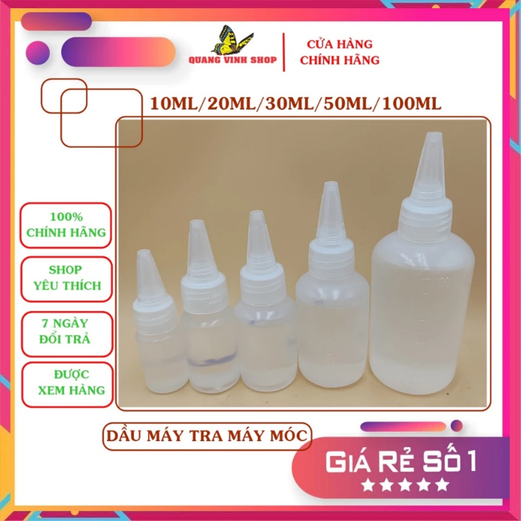 Dầu máy tra tông đơ, máy may 10ml/20ml/30ml/50ml/100ml