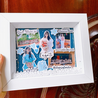 Khung ảnh 3D size 15x20cm lòng khung ( có set nguyên liệu tự làm)