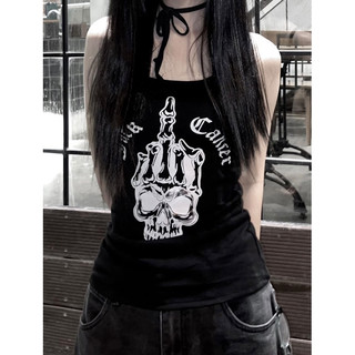 (Sẵn)Áo 2 dây cami 2s y2k punk hàng new