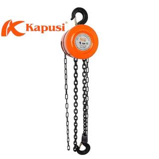  Pa lăng xích kéo tay 1 tấn KAPUSI Japan độ dài xích 3m và 5m hợp kim thép cứng chắc chịu tải lớn ba lăng xích 