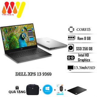 Laptop dell XPS 9360 cấu hình cao, Core i5, Ram 8gb, ổ SSD 256gb, màn hình 13.3 FullHD, laptop mỏng nhẹ cao cấp zin 99%