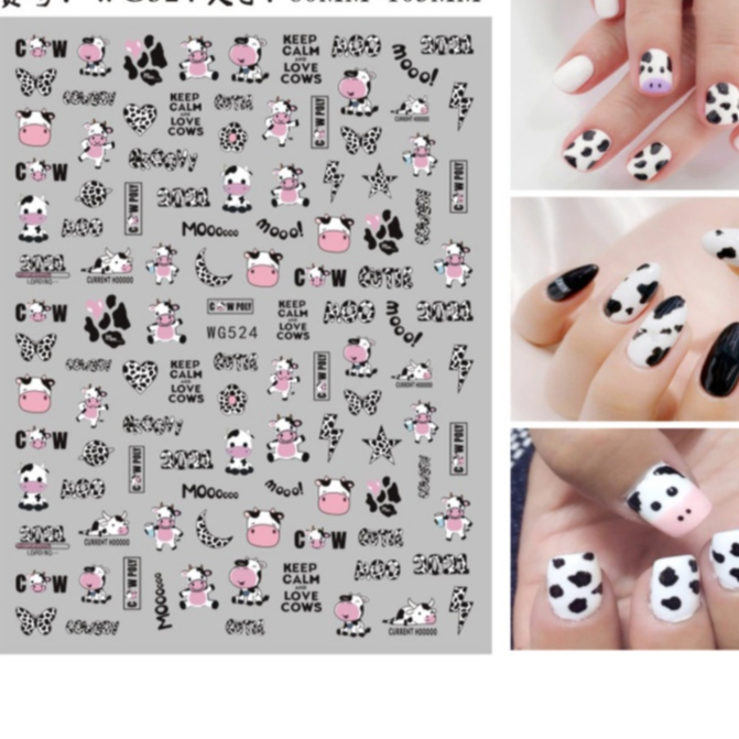 mã sticker bò sữa wg524