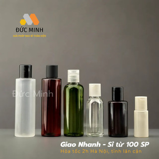  Lọ nhựa chiết mỹ phẩm serum nắp nhấn press dung tích 10ml 20ml 30ml 50ml 60ml 100ml 