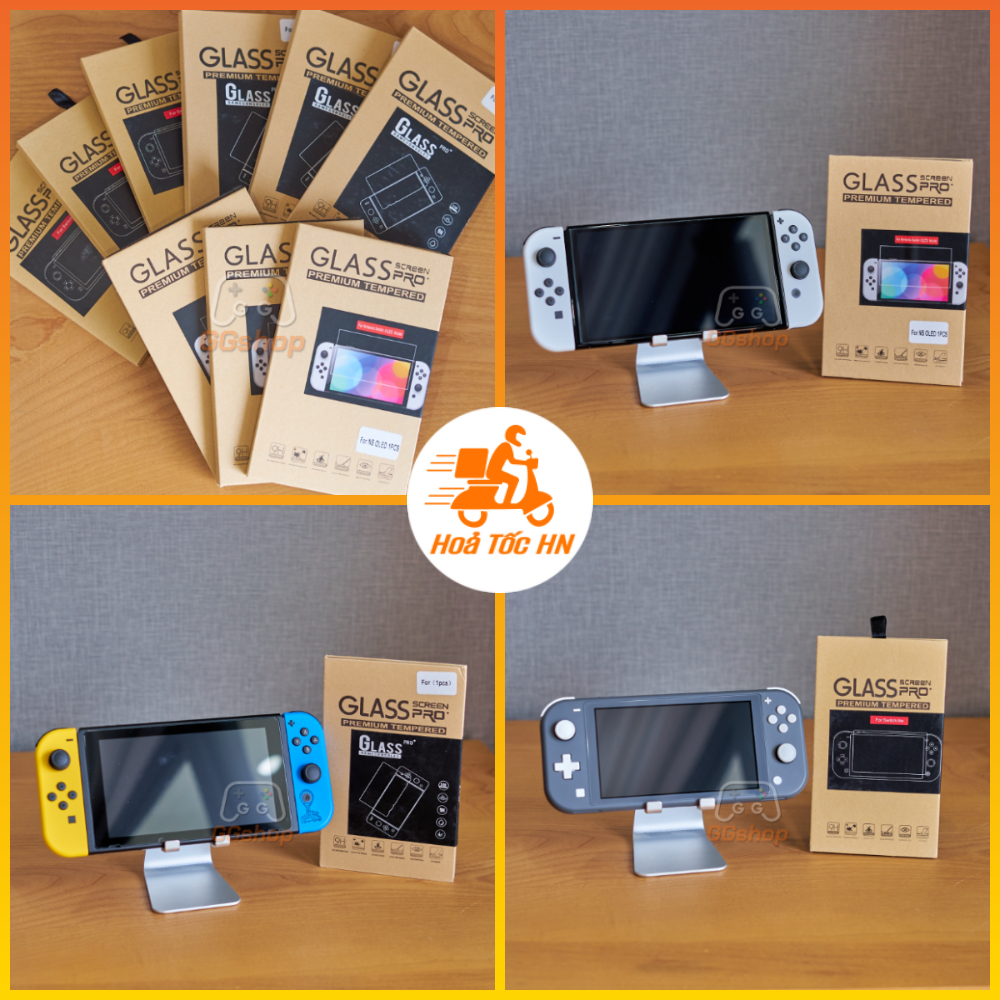 Cường lực Nintendo Switch OLED/V1/V2/Lite độ trong suốt cao, độ cứng 9H