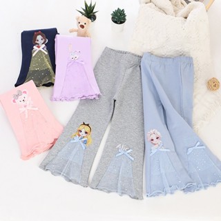 Quần tất thun cho bé Elsa ống loe,Quần Legging Dài Bé Gái Cực Thoải Mái Và Sang Chảnh Quần Dài Bé Gái chất dày dặn