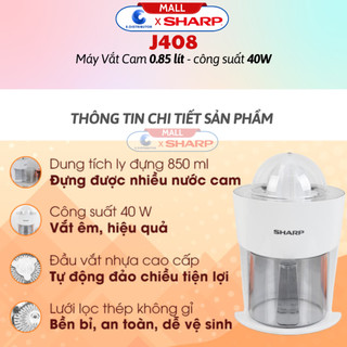 [HỎA TỐC] Máy vắt cam Sharp EJ-J408-WH - Hàng chính hãng