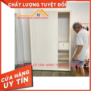 Tủ quần áo 3 cánh cửa lùa cao 1m8 ngang 1m2 _nhựa đài loan_hàng chính hãng_miễn phí vận chuyển