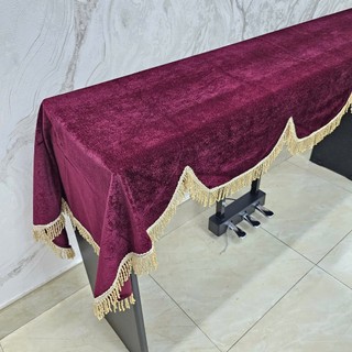Khăn phủ đàn Piano điện nhung đỏ