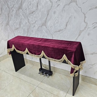 Khăn phủ đàn Piano điện nhung đỏ