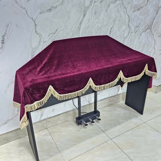 Khăn phủ đàn Piano điện nhung đỏ