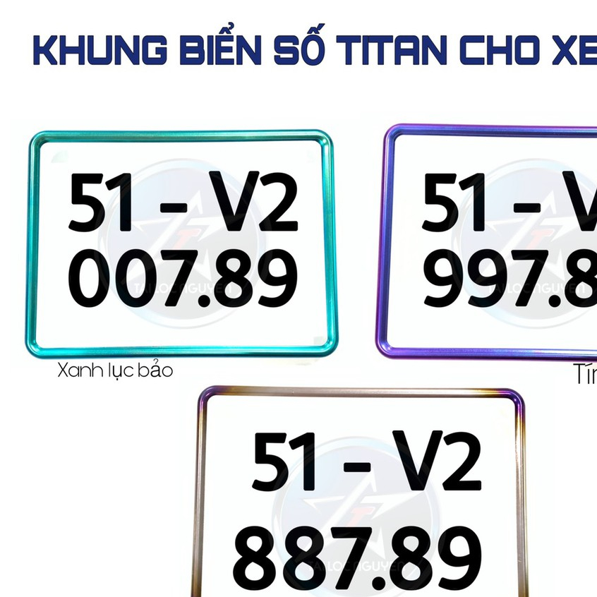 BỌC BIỂN SỐ TITANIUM CHO XE MÁY
