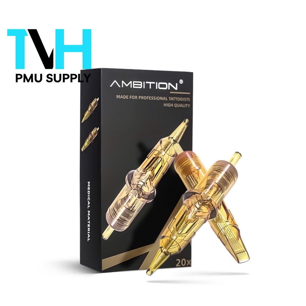 Kim Pen AMBITION GLORY - Sử Phun Xăm Thẩm Mỹ Và Xăm Hình Tattoo - Hộp 20 Cây - Sắc Bén | DCPX TVH