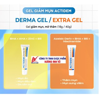   HÀNG CTY  ACTIDEM DERMA GEL - AHA BHA ZINC B5 - GIẢM MỤN MỜ THÂM DƯỠNG DA PHỤC HỒI DA MỤN 