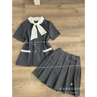bộ đồng phục spa, văn phòng, trường học CỔ NƠ may theo đơn đặt