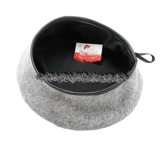 Mũ nồi beret nỉ dạ viền da pu ( không phải loại len mỏng)