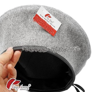 Mũ nồi beret nỉ dạ viền da pu ( không phải loại len mỏng)