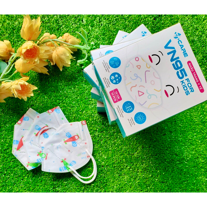 ✅ Hộp 10 cái khẩu trang y tế  N95 , VN95 Kids Famapro Nam Anh kháng khuẩn cho bé , trẻ em