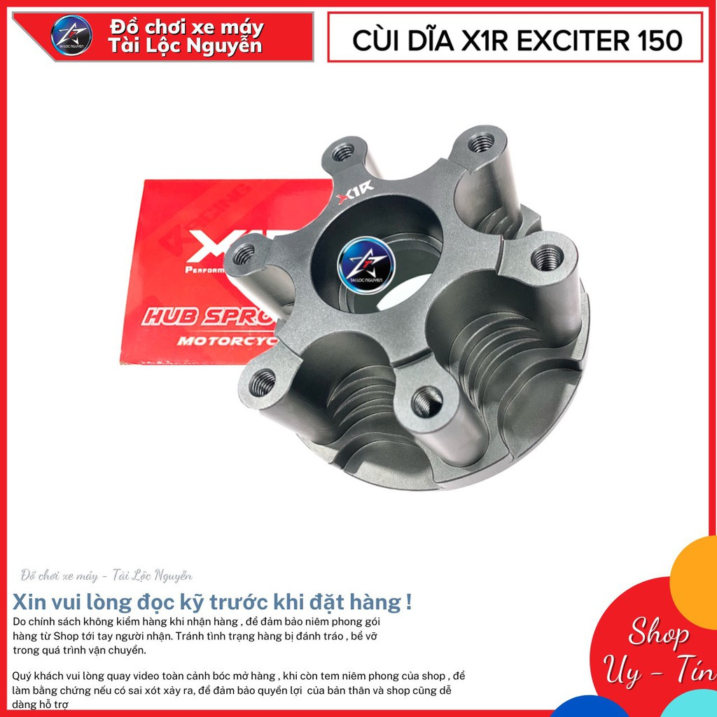 CÙI DĨA CNC X1R XÁM TITAN CHO EXCITER 150 - 155