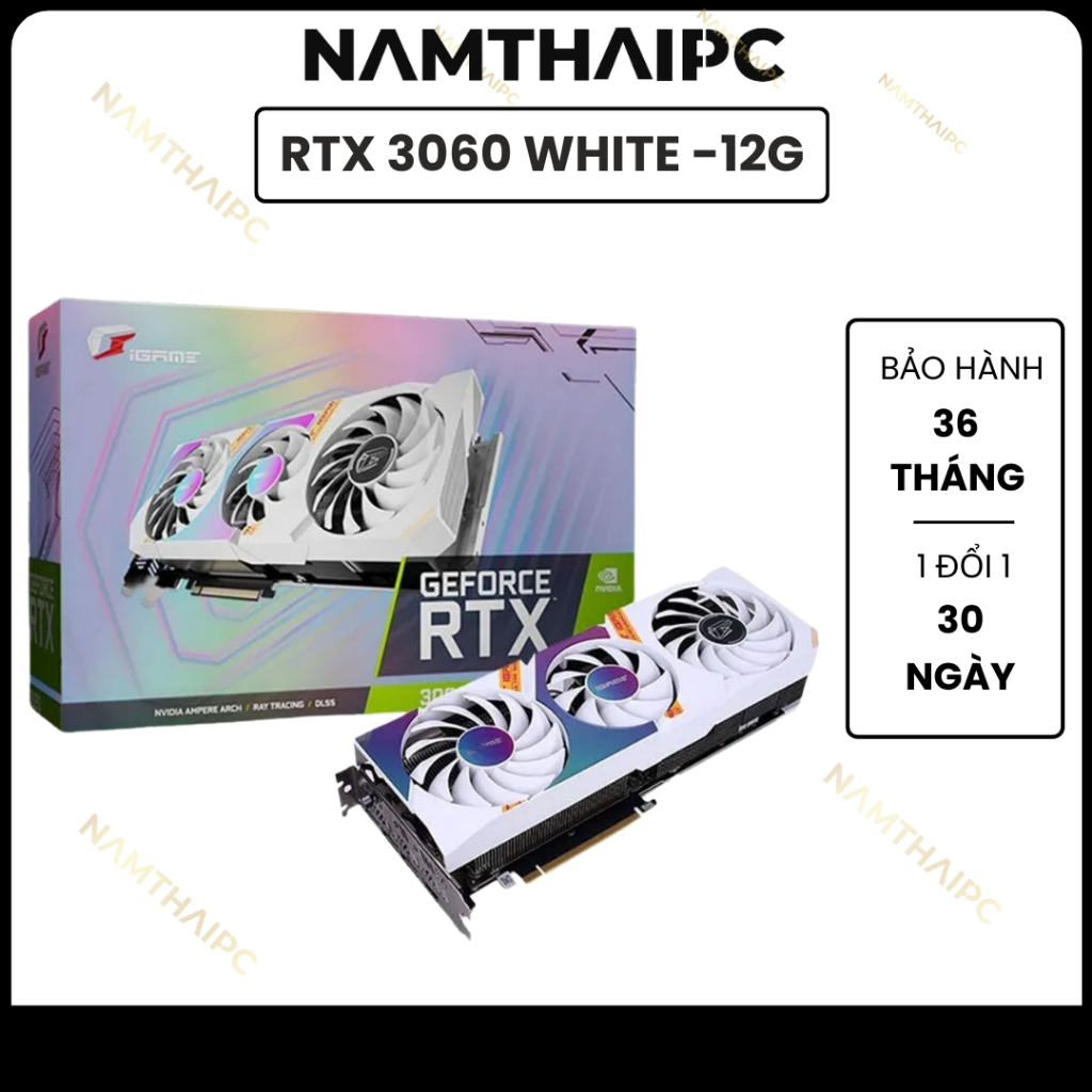 VGA Colorful RTX 3060 Ultra White  - Igame OC 12G L-V, NEW BH 36 THÁNG