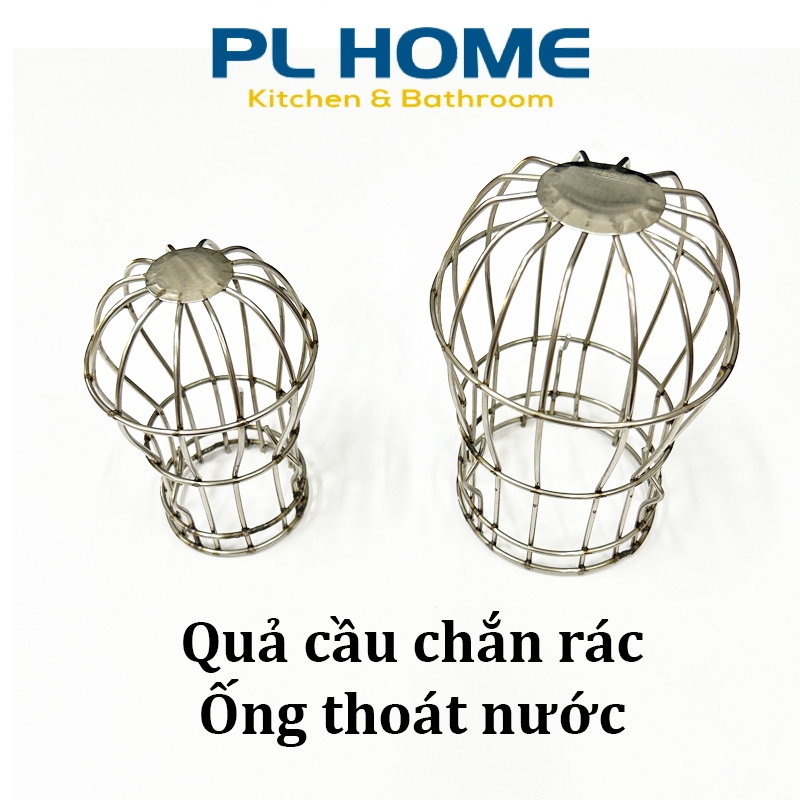 Quả Cầu Chắn Rác inox Covipha CVP-CRD ống 60 hoặc 90 dùng ống thoát cho sân thượng, ban công, lan can